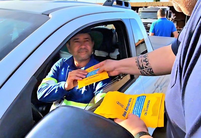 Águas Guariroba promove Maio Amarelo com 250 colaboradores por um trânsito seguro