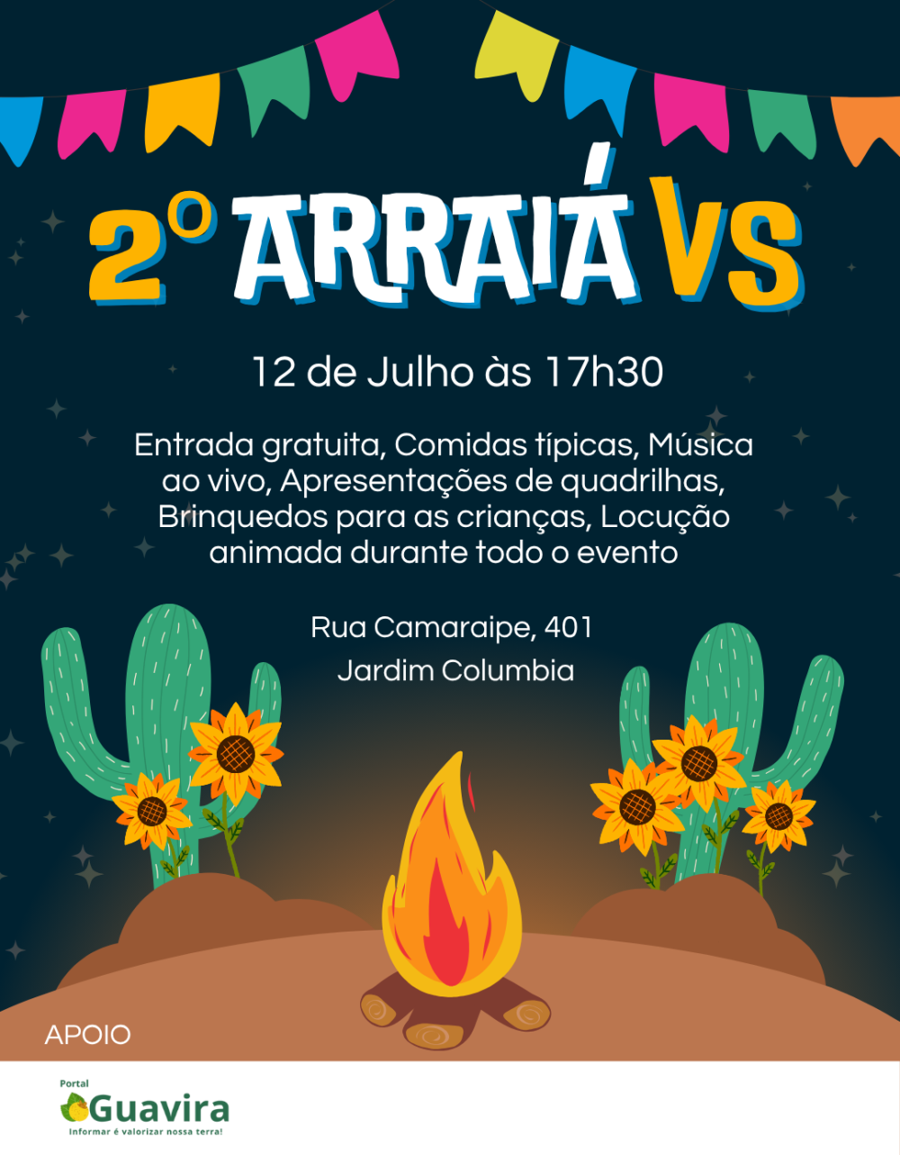 2º Arraiá VS se aproxima com alegria, cultura e união no Jardim Columbia