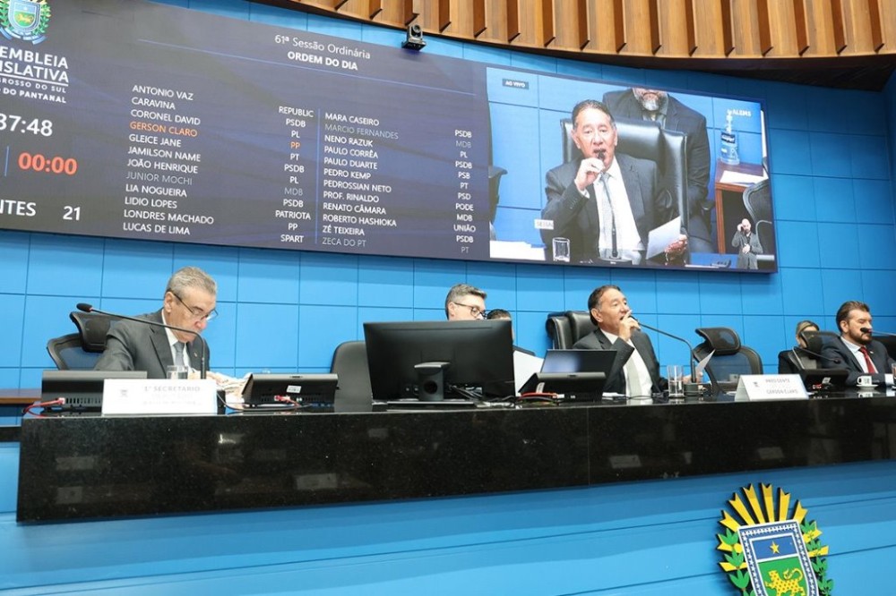 ALEMS: Presidente Gerson Claro pauta LDO 2026 e outros projetos para esta quinta
