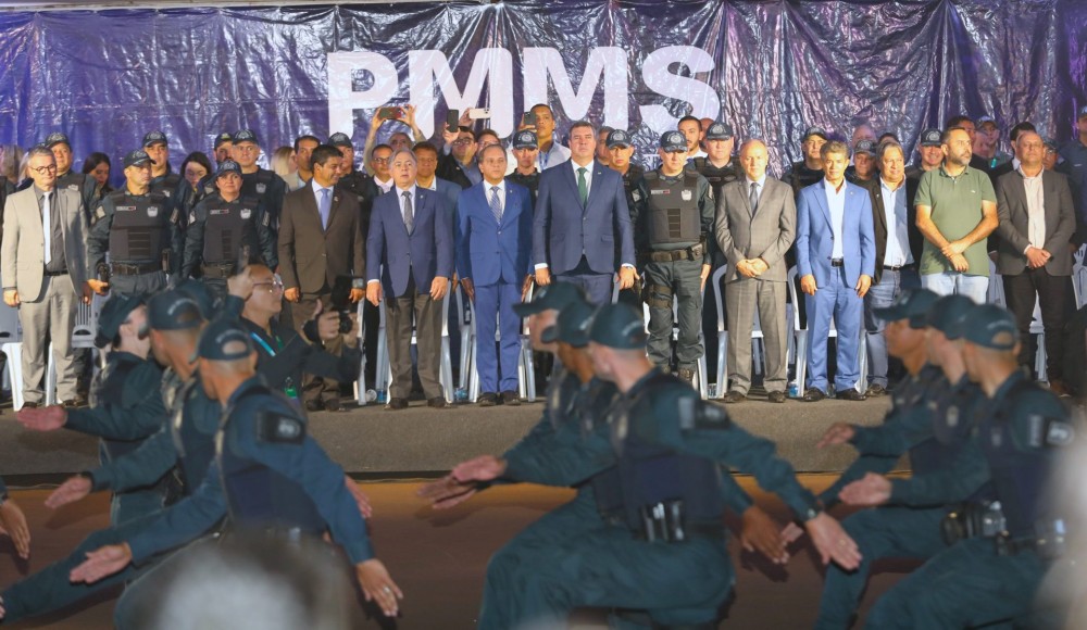 Governador Riedel elogia apoio familiar e destaca papel dos novos policiais na segurança de MS