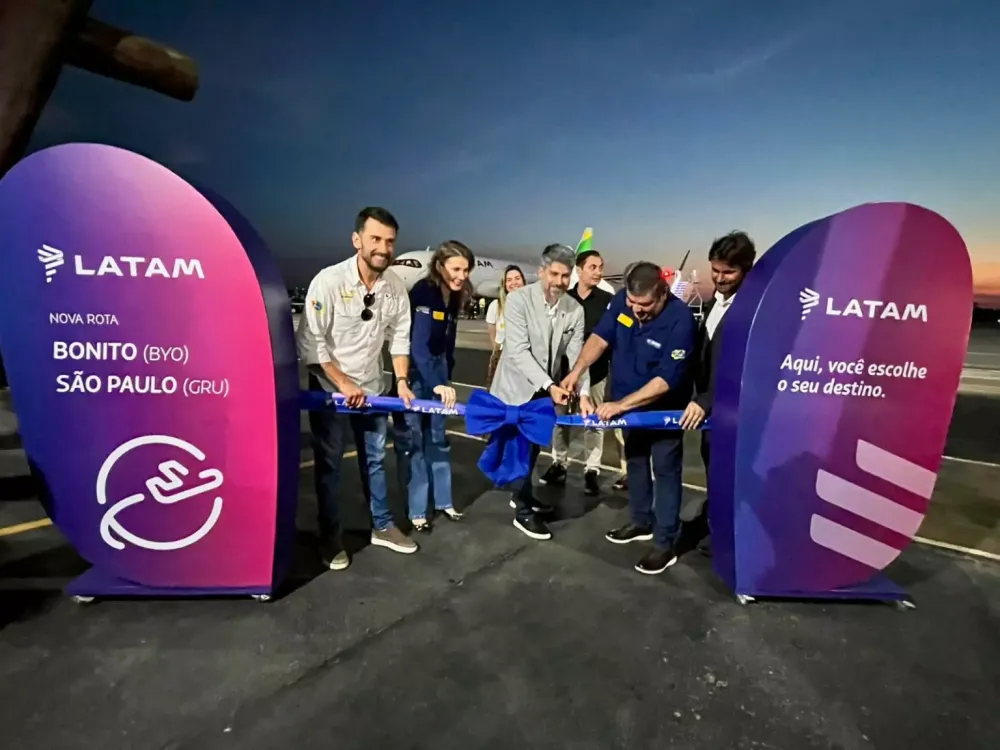 LATAM realiza voo inaugural para Bonito e amplia conexões aéreas