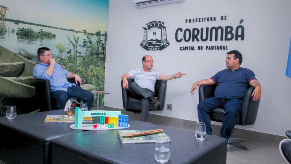 Prefeito Dr. Gabriel recebe vice-governador Barbosinha para tratar de infraestrutura, turismo e economia em Corumbá