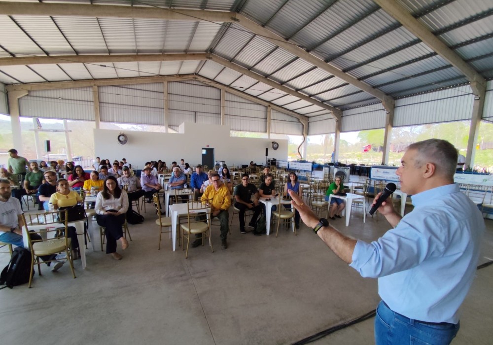 André Borges abre o evento e ressalta missão do Imasul na gestão ambiental de MS, com foco na proteção do Pantanal