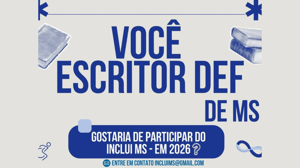 Mostra Literária Inclui MS busca novos talentos para edição de 2026 em MS