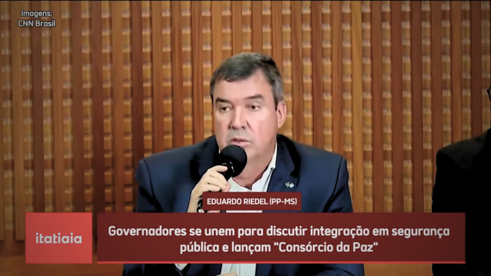 Governador Riedel destaca importância do “Consórcio da Paz” na luta contra o crime organizado no Brasil