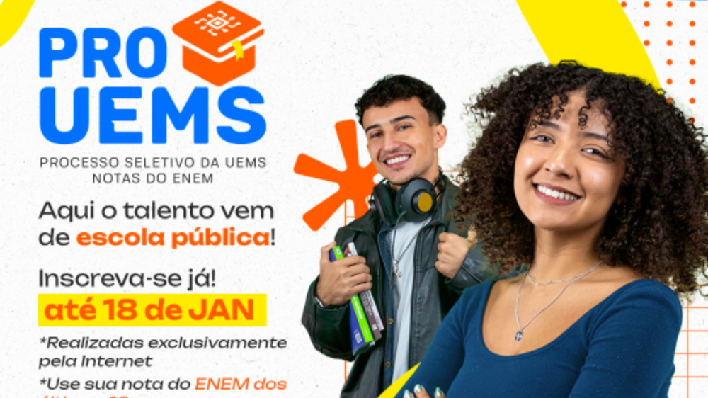 Inscrições abertas para o PROUEMS 2026 oferecem 472 vagas gratuitas