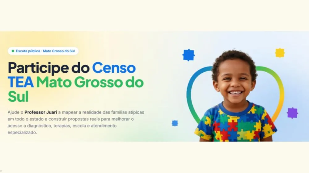 Censo TEA em Mato Grosso do Sul busca mapear a realidade das famílias