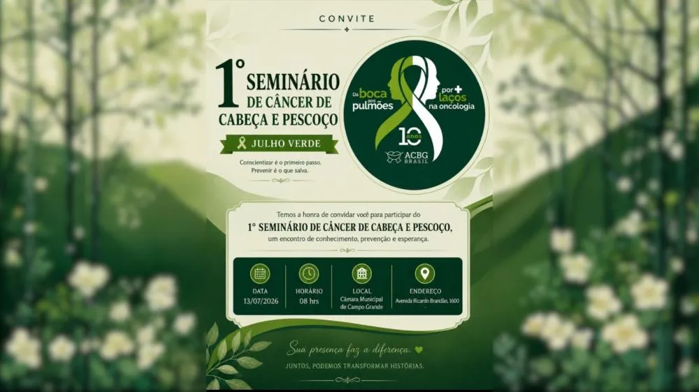 Campo Grande recebe o 1º Seminário de Câncer de Cabeça e Pescoço no Julho Verde