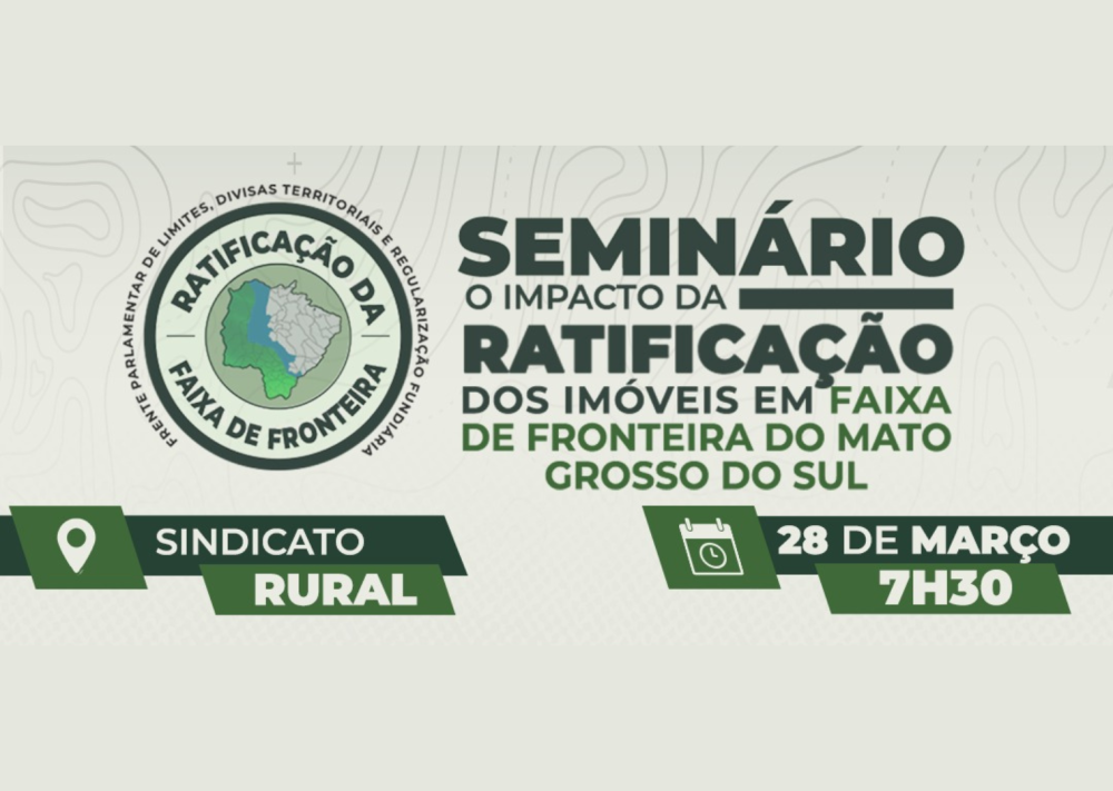 Desembargador Luiz Tadeu Barbosa Silva, do TJMS, discutirá os desafios da regularização fundiária em seminário sobre a faixa de fronteira