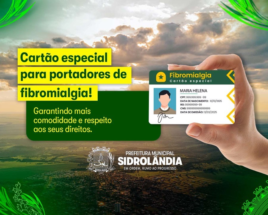 Sidrolândia oferece carteirinha de identificação para portadores de fibromialgia